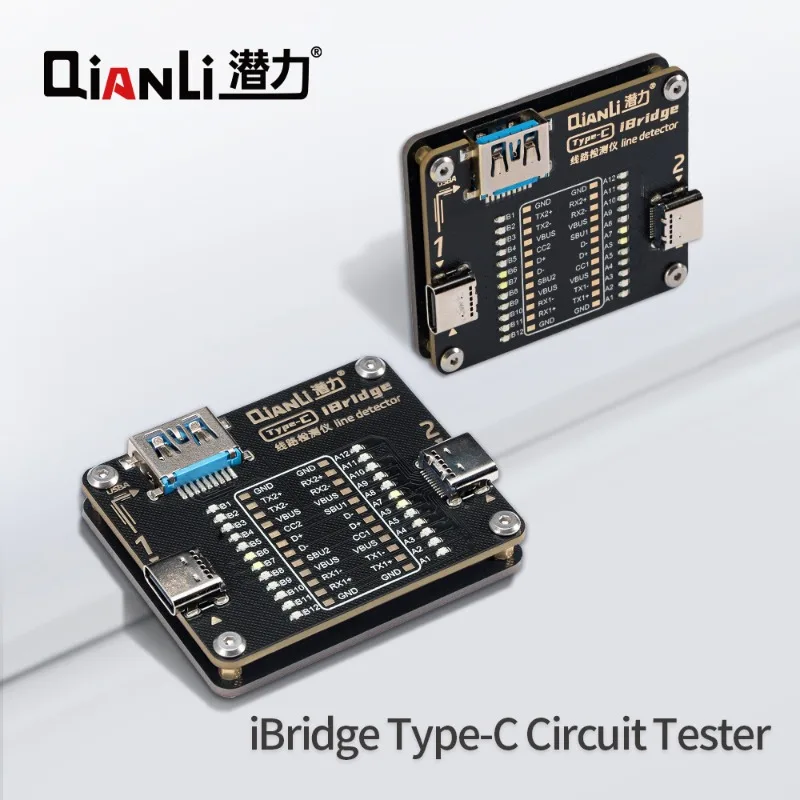 

Тестер QIANLI IBridge Type-C без внешнего источника питания для проверки кабелей C-C и C-A, инструмент для ремонта мобильных телефонов