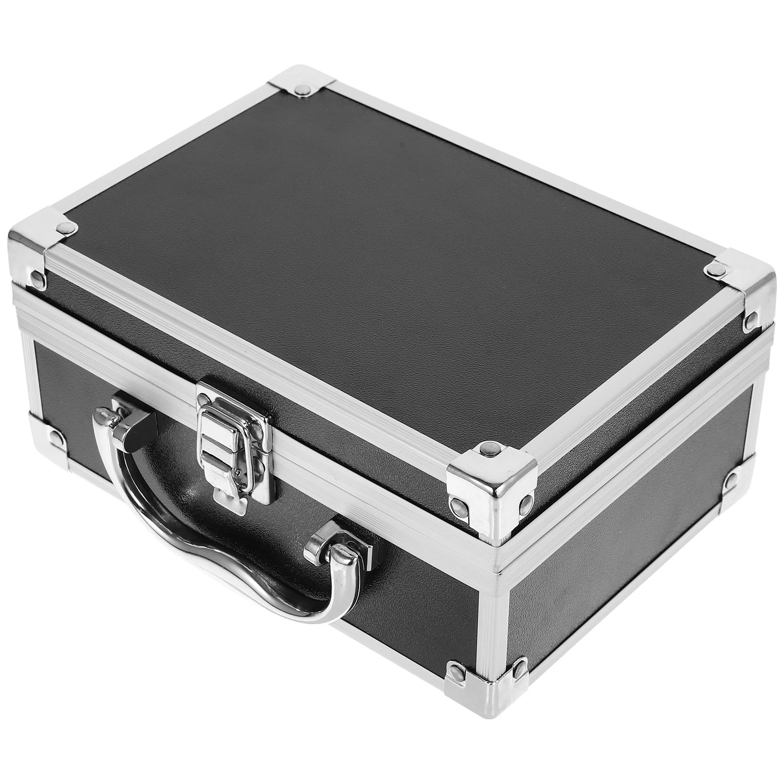 

Aluminum Alloy Makeup Case Portable Organizer Travel Storage Box Fashionable Makeup Brush Organizer Tool Box