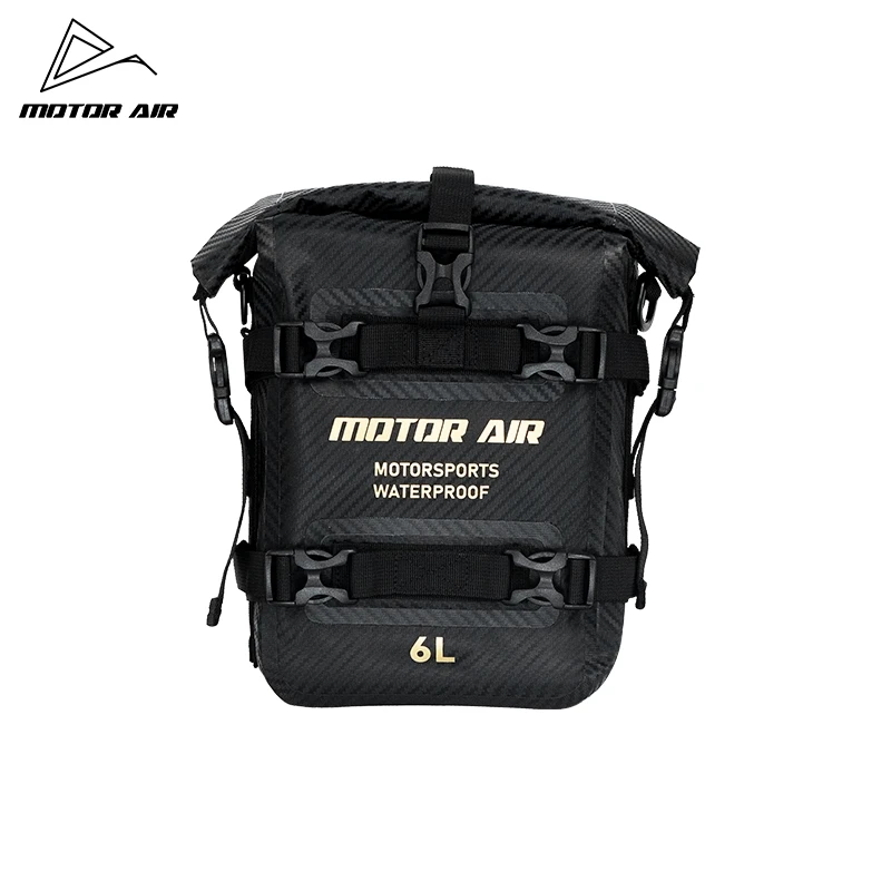 

Carbon Fiber Black Motorcycle Frame Crash Bars Bumper Bag 6L Multifunctional Waterproof Storage Tools Pack Riding Gears Package