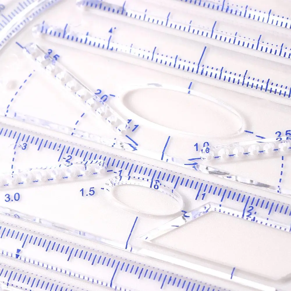 Plantilla de dibujo geométrico para hacer círculos, regla de dibujo estéreo, multifuncional, ángulo de primavera