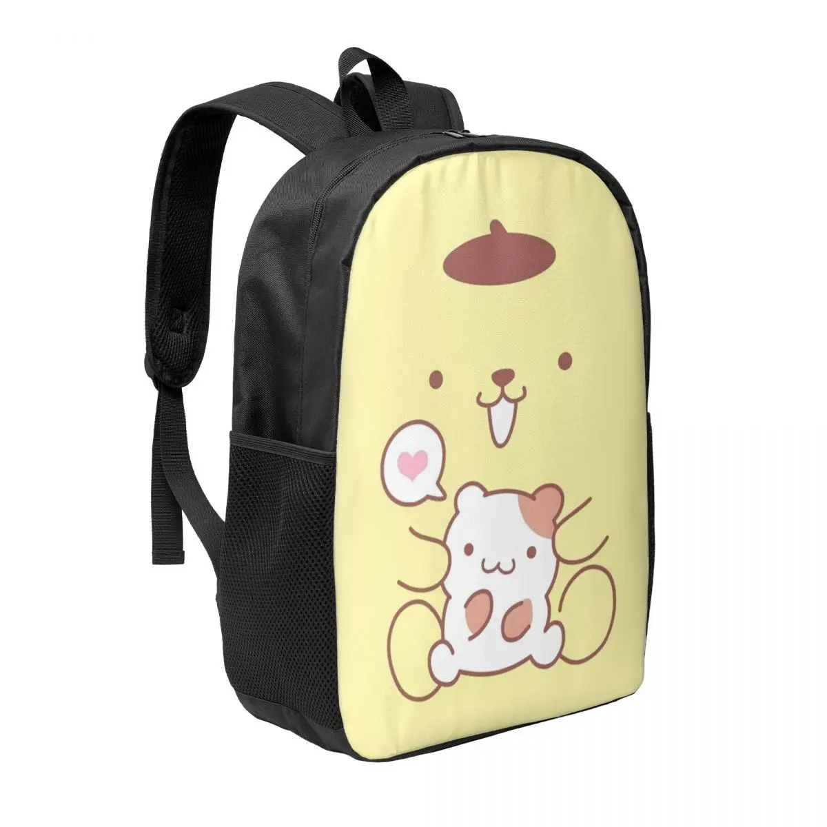 Custom Pom Pom Purin Cute Animes Travel Backpack Men Women School Laptop Bookbag College Student Daypack Bags