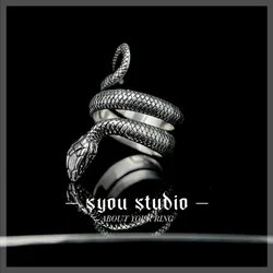 Snake Ring Stainless Steel Fashion Simple Jewelry Men Party Punk Gift For Women Vintage Unique Rings Snake Accessories Wholesale