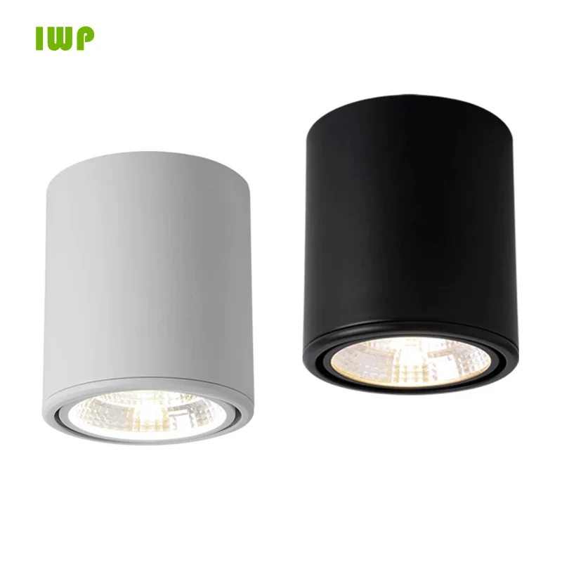 1PCS Dimmable Rotating LED Tube Light COB Surface Mounted Ceiling Light COB Chip 12W 15W Adjustable Spotlight AC90-260V