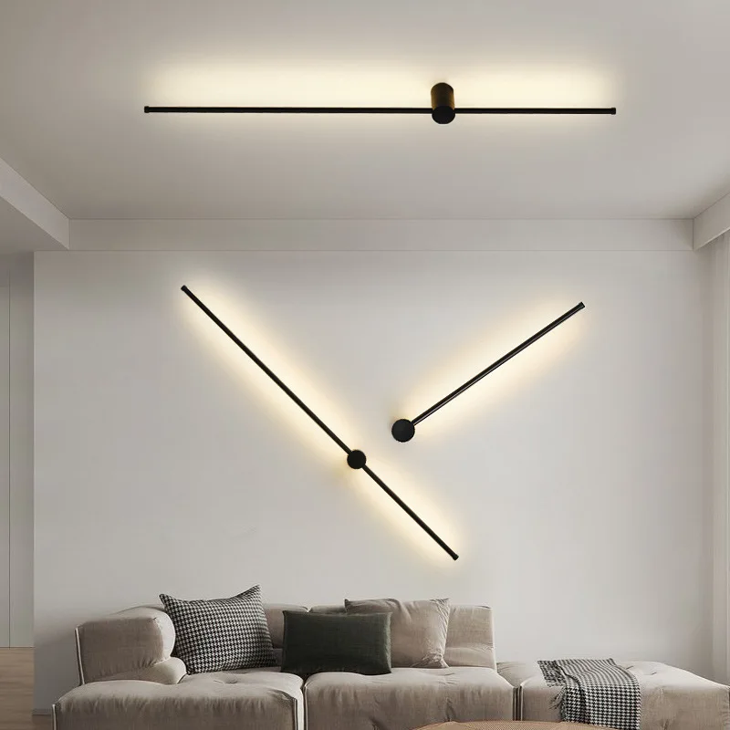 Simple Straight Strip Wall Lamp Modern Bedside Staircase Line Lamp Corridor Wall Lighting Light Luxury Bedside for living room