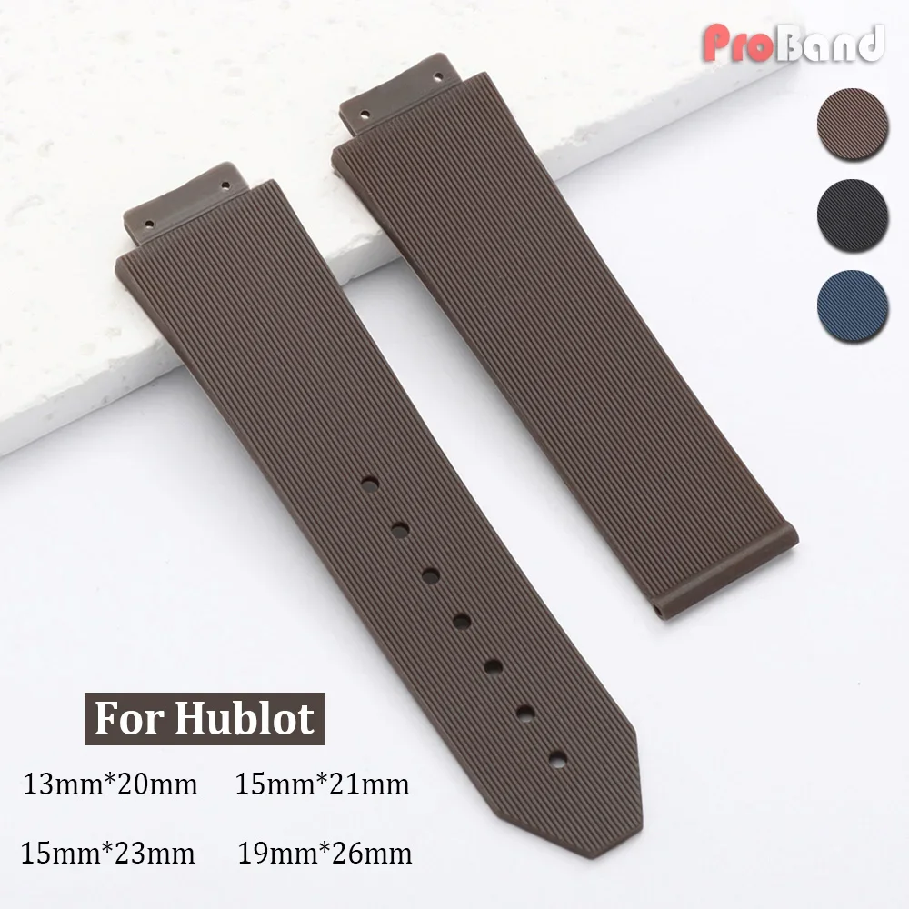New 26X19 23X15 21X15 20X13mm Strap for Hublot BIGBANG Classic Fusion Watch Rubber Silicone Diving Watch Band Man Women Bracelet