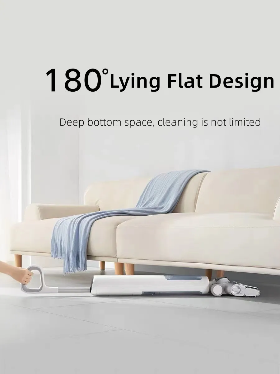 XIAOMI MIJIA Wireless Vacuum Cleaner Mops Edge Floor Cleaning Scrubber Crawler Roller Brush 3-In-1 Smart Real-Time Self-Cleaning