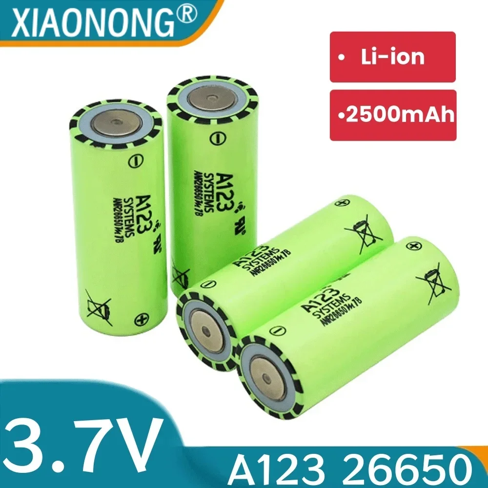 

Newest A123 26650 High-Quality Rechargeable Battery M1B 26650 2500mah 70a 3.7v Li-ion High Discharge Battery