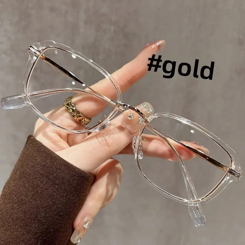 

Fashion Ultra-light Cat Eye Reading Glasses Retro Small Square Frame Glasses Women Metal Eyeglasses Blue Light Blocking Eyewear