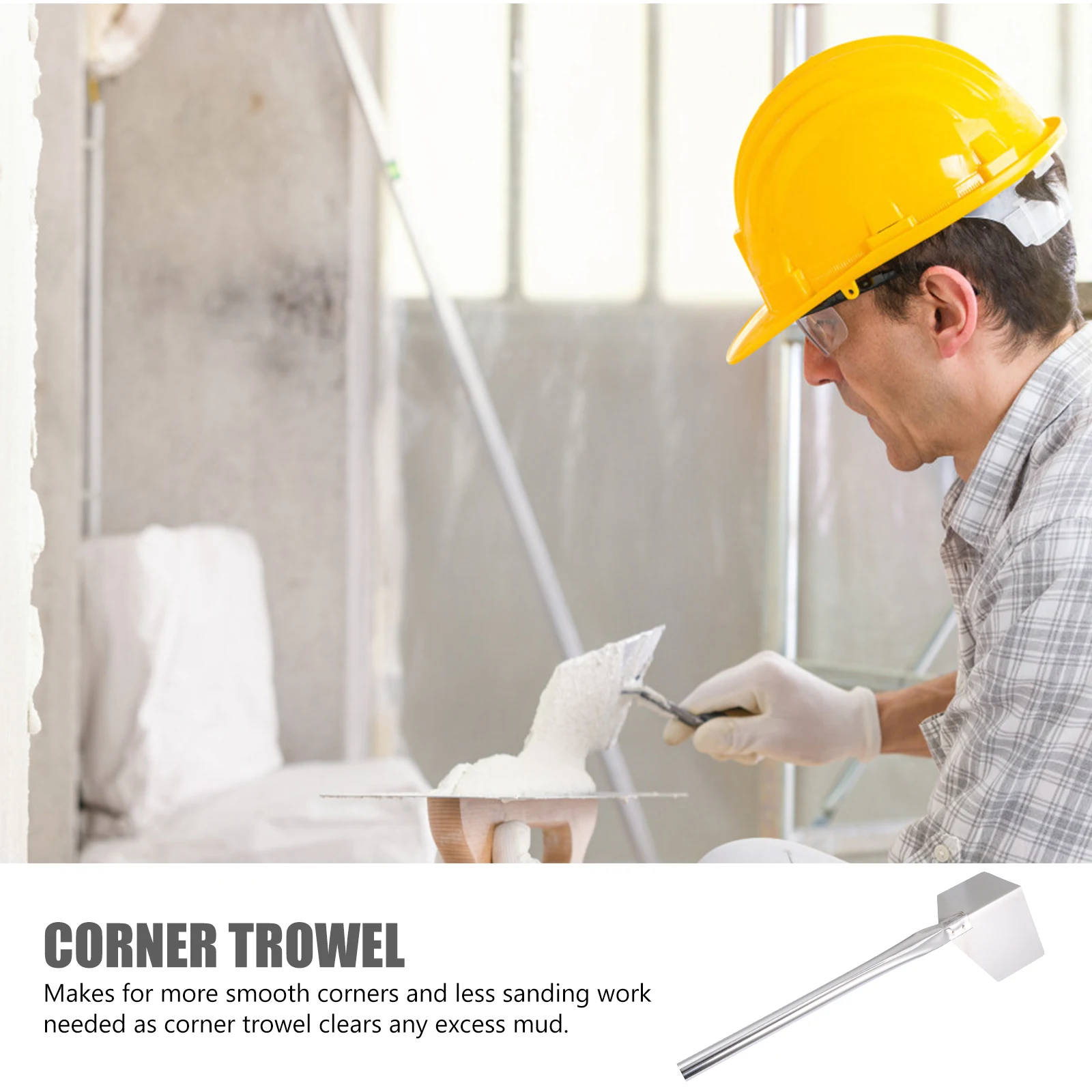 

6Pcs Drywall Corner Tool Stainless Steel Flexible Ergonomic Handle Perfect 90 Degree Angle Wall Corner Plastering Trowel Mud