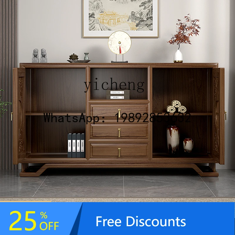 solid wood tea storage cabinet tea side dining side cabinet foyer rack display entrance locker