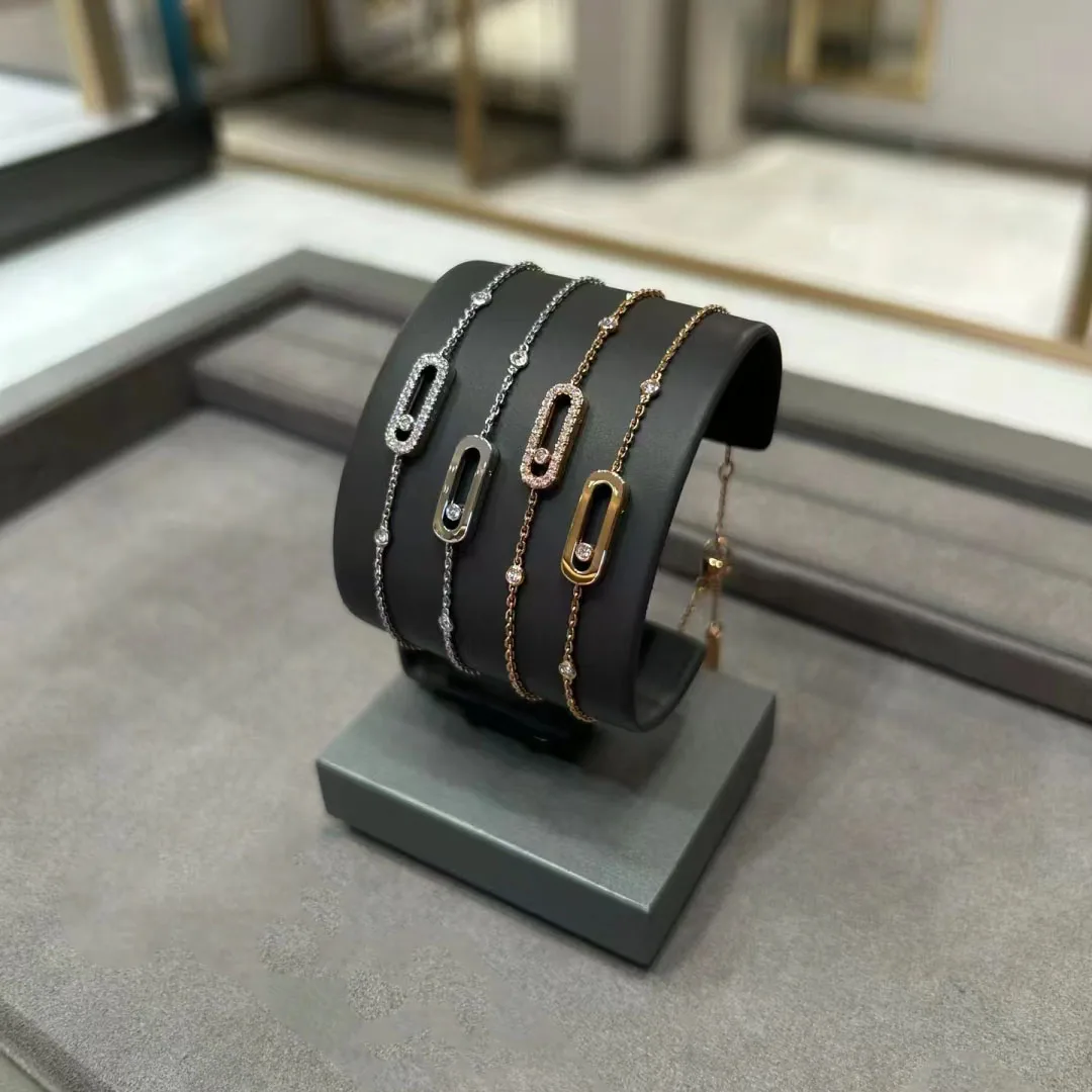 أزياء بوتيك 925 الفضة هندسية كاملة زركونيا المرأة سلسلة الشريحة واحدة سوار مجوهرات فاخرة الرجعية الكلاسيكية الطرف