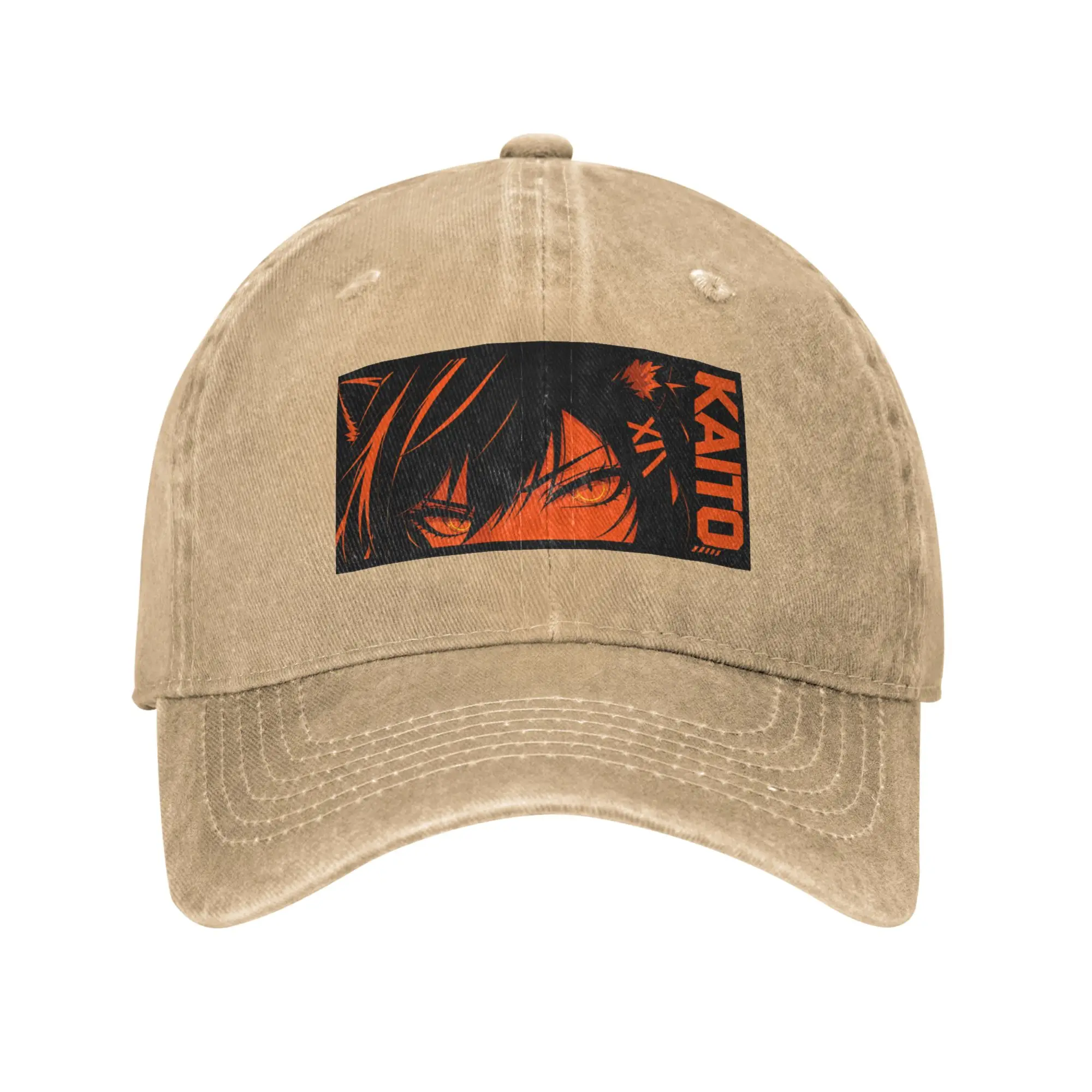 Kaito Neon Eyes Slap Sticker Fashion Baseball Cap  Streetwear Golf Hat Man  Morning Exercise Golf Hat Man