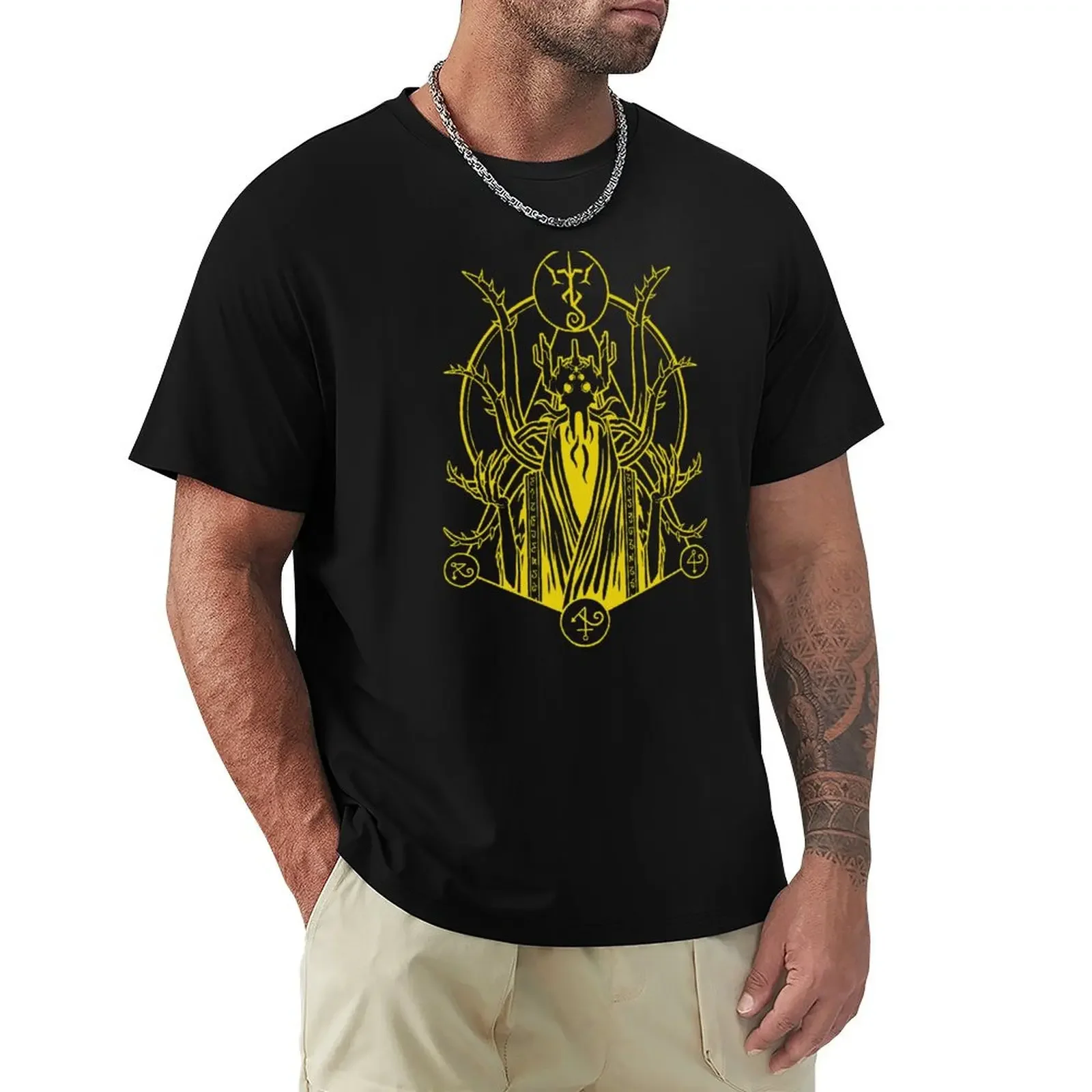 

The King in Yellow - Yellow Sign T-Shirt summer top customs mens clothes