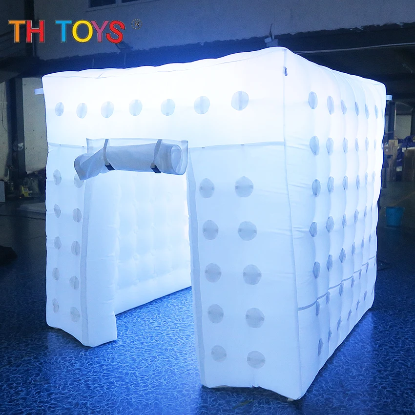 10*10ft White Inflatable Photo Booth Cube Tent Party Event Selfie Room Tents with Blower