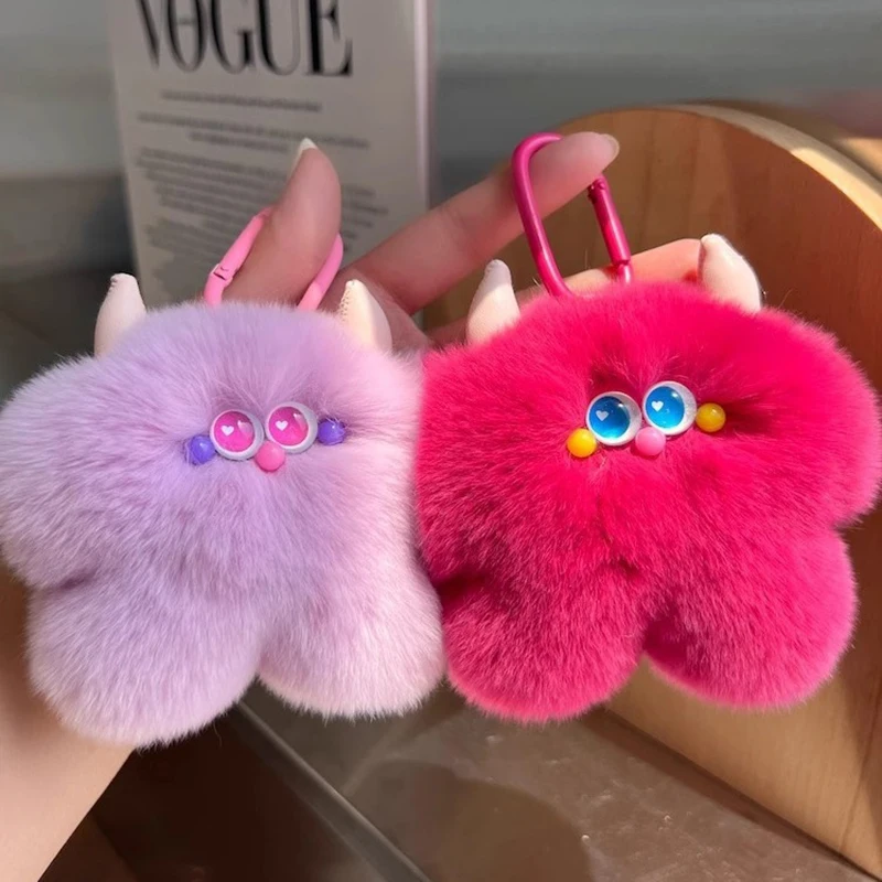 Creative Cute Kawaii Trendy Plush Doll Pendant For Women Girls Fashion Car Keychain Backpack Decoration Accessories Gifts