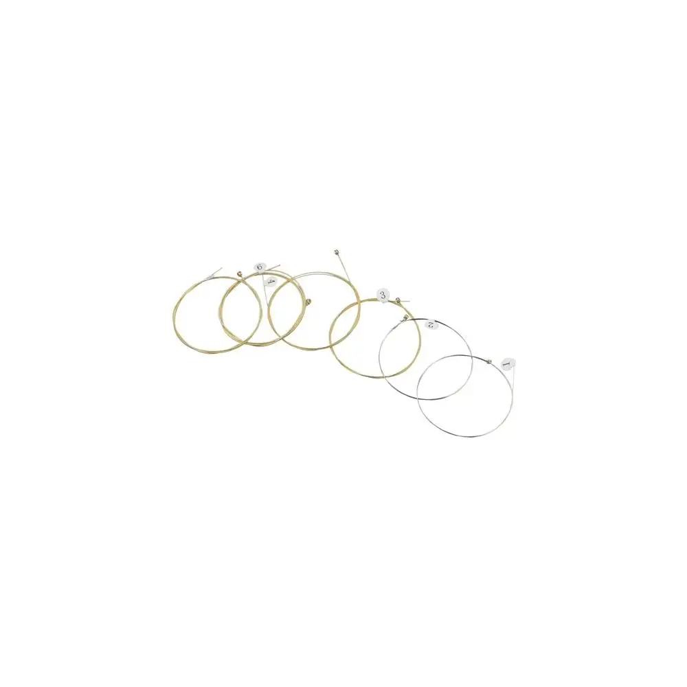 Premium Brass Folk Guitar Strings Enhanced Durability Hexagonal Steel Core Guitar Brass String Universal Enhanced Sound