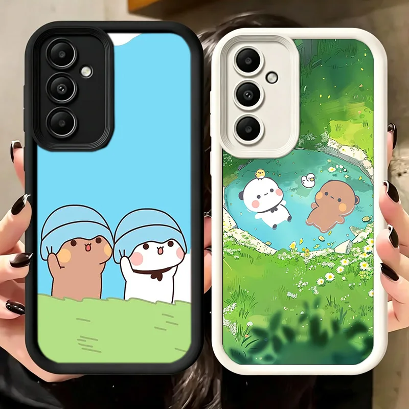 Cute BuBu DuDu Phone Case For Samsung A54 A53 A52S A14 A13 A12 A22 A23 A24 A32 A33 A34 Galaxy A04S A03S A02 A73 A72 M04 M12 M13