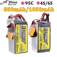 Tattu R-Line 1.0 LiPo 850mAh 1050mAh 14.8V 22.2V 95C 4S 6S1P Lipo Battery Pack With XT60 Plug for RC FPV Racing Drone Quadcopter