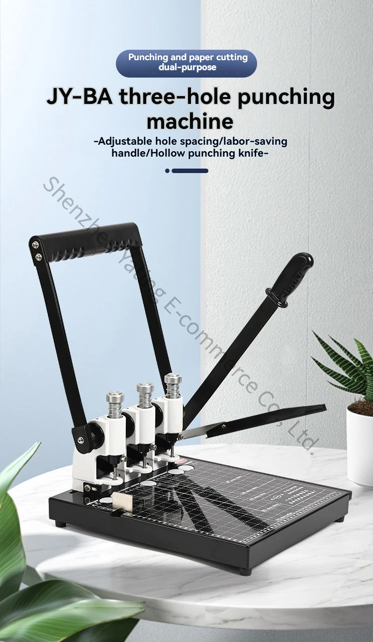 Three-hole Paper Drill Punching Machine A4 Cadre Personnel File Box Special Machine Drill Bit Punching Paper Cutting Machine