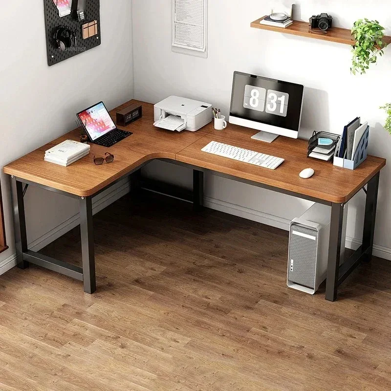 Modern Corner Computer Desks Durable Wood L-shaped PC Gaming Tables Home Furniture Office Creative Bedroom Study Laptop DeskN