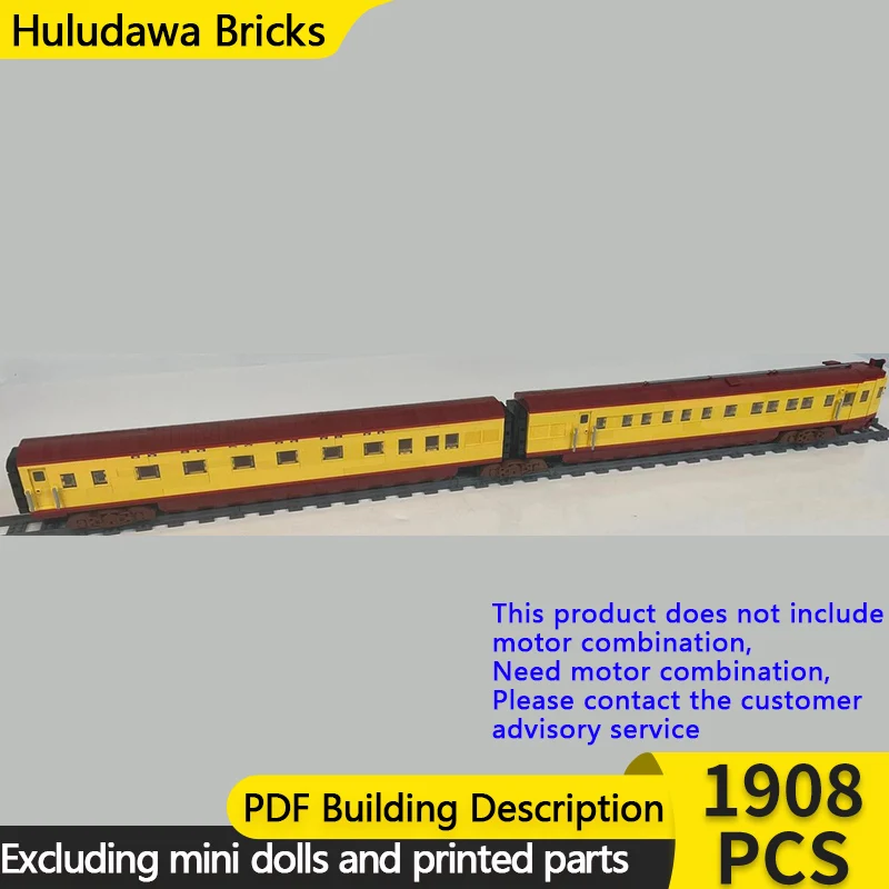 

City Car Model MOC Building Bricks Long-Distance Passenger Train Modular Technology Gifts Holiday Assemble Children Toys Suit