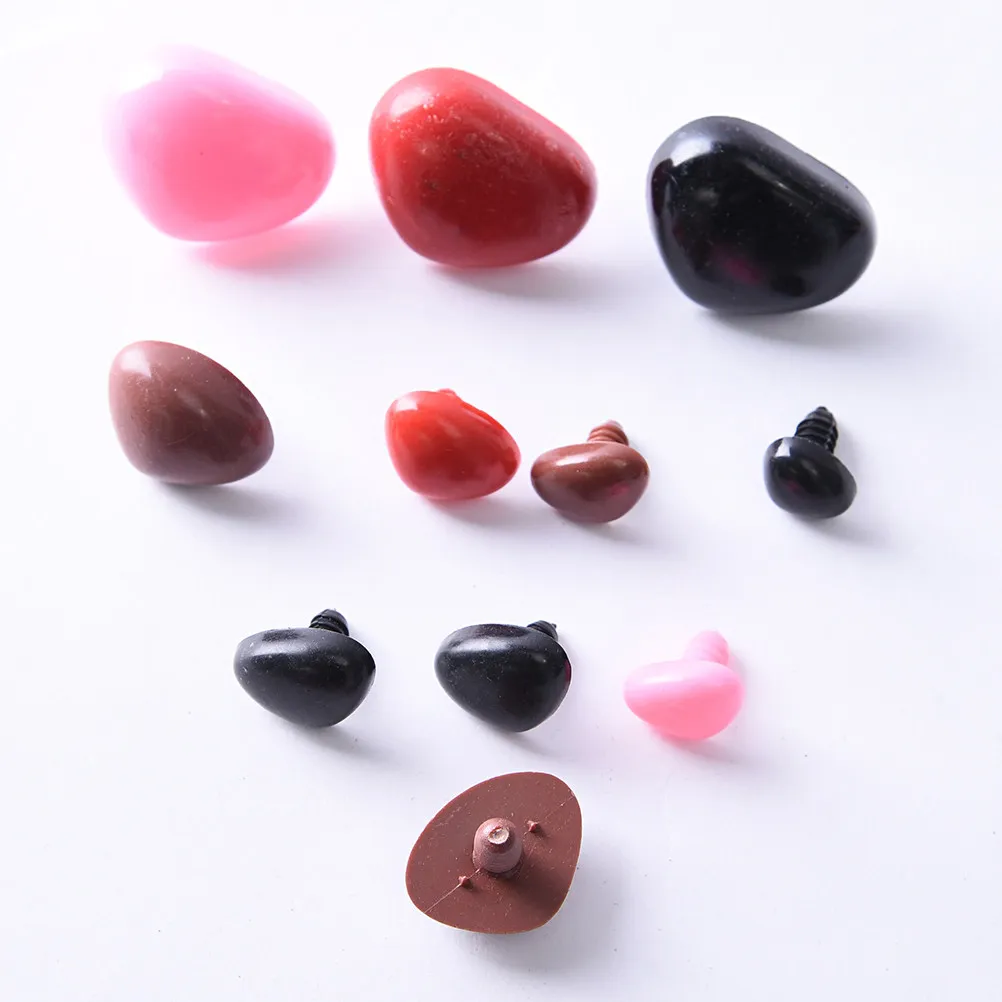 

100pcs Diy Bear Nose 15X20Mm Mixed Color Plastic Nose Plastic Safety Noses For Craft Repair Accessory Set
