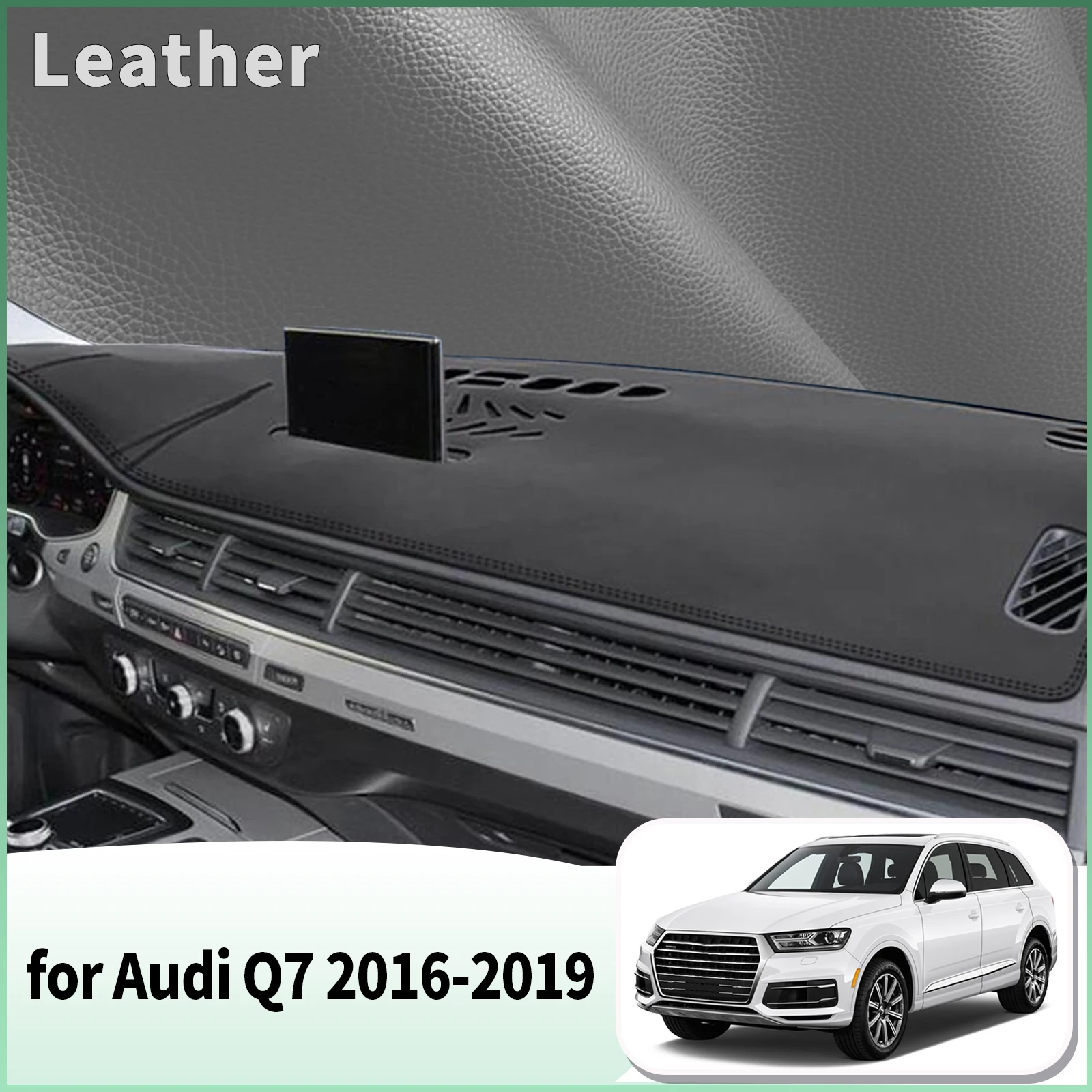 for Audi Q7 4M 2016-2018 2019 Dash Mat Dashboard Cover Dashmat Universal Anti-Reflection Heat Insulation Sun Protection