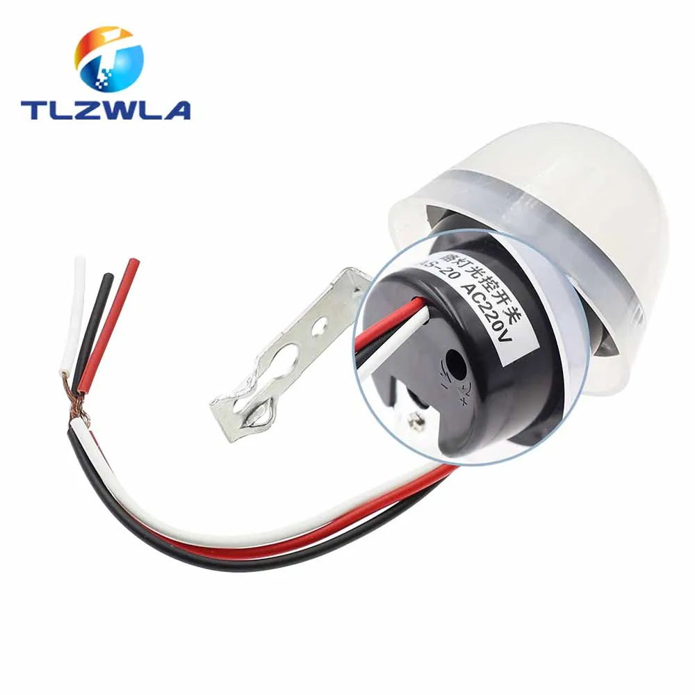 1PCS AS-20 Street lamp Light-Operated Switch 10A AC220V Waterproof Automatic Light Induction Switch AS20