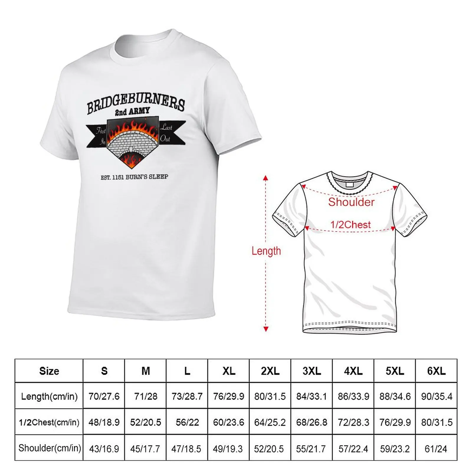Bridgeburners T-Shirt t shirt man plain man t shirt cotton man t shirt luxury T-shirt
