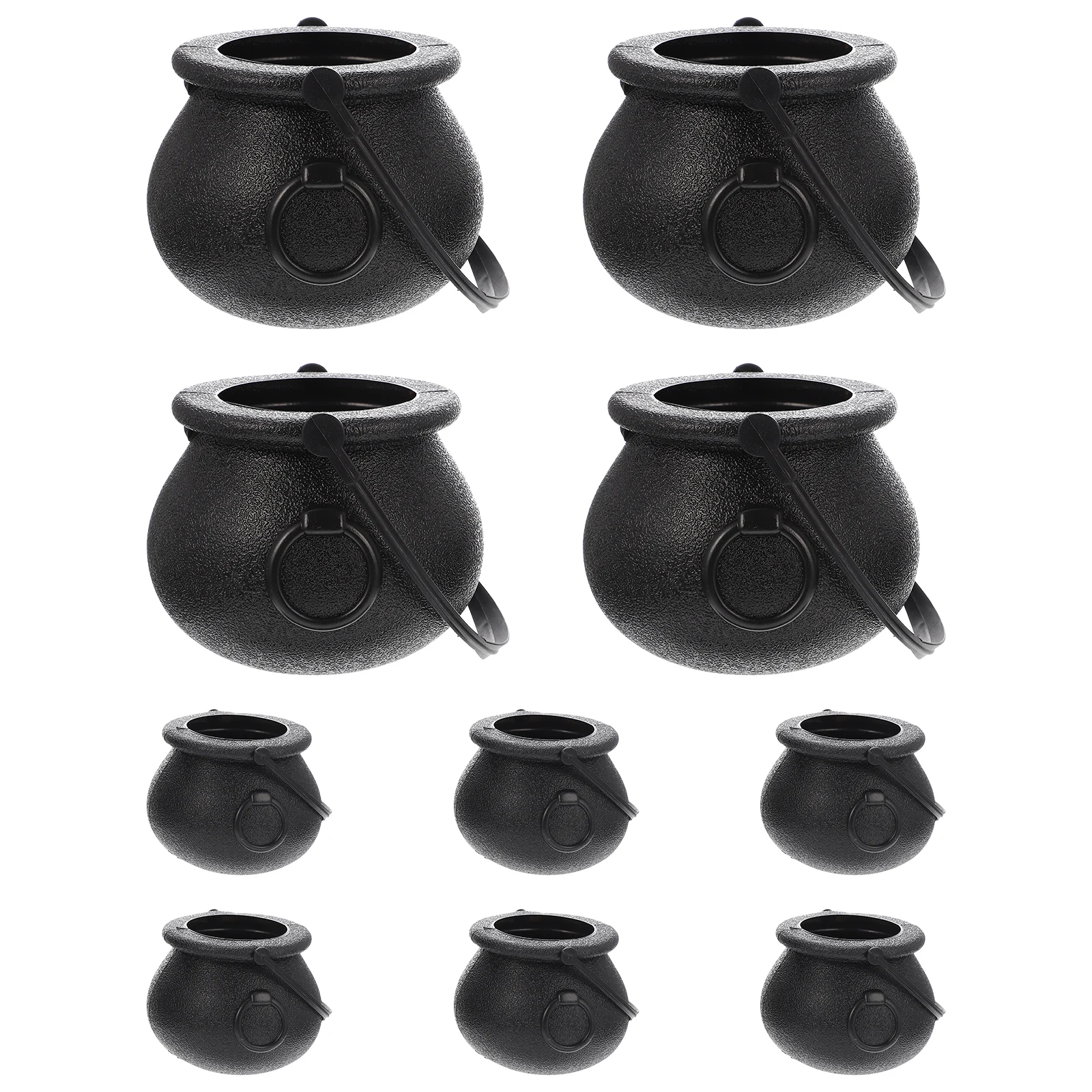 

10pcs Witch Candy Bucket Plastic Containers Halloween Jars Gift Simple Design Portable Supplies Storage Decor