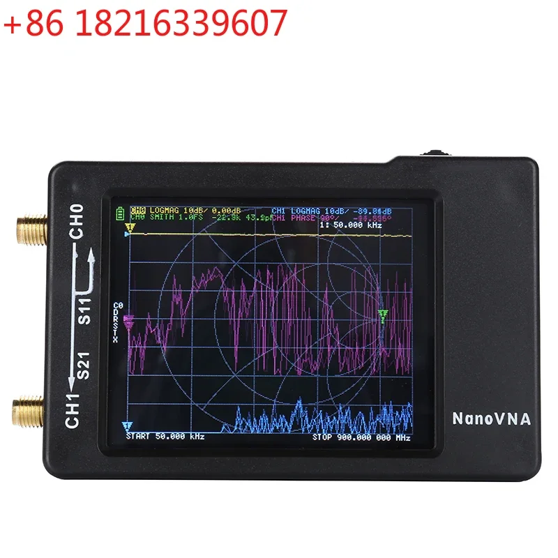 TAO New NanoVNA-H 2.8 inch LCD Display NanoVNA  VNA HF VHF UHF UV Vector Network Analyzer Antenna Analyzer Support Micro SD card