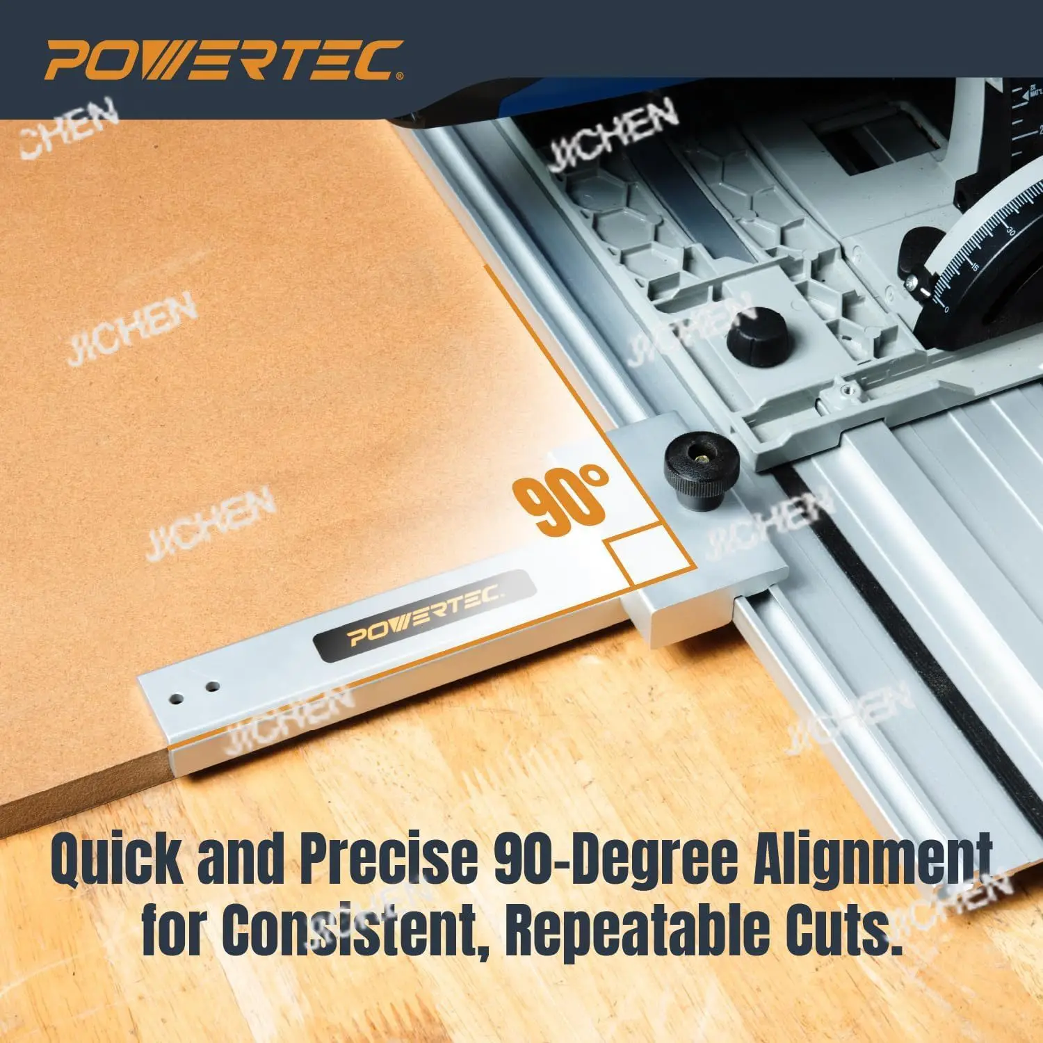 

Рельсовая пила Квадрат, 90г. ° Транспортир прямоугольный, -60 ° до 60 ° Регулируемая квадратная направляющая