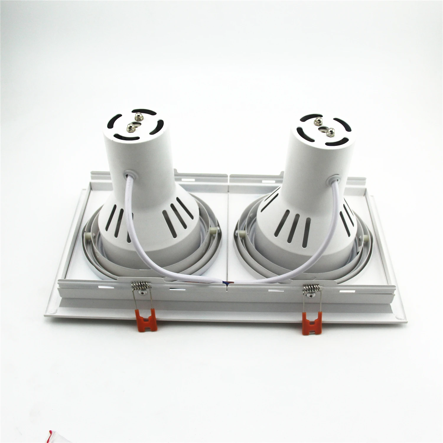 Ajustável teto LED Spot Light Frame, Praça Recessed Fixture, MR16, GU10, Branco e Preto Fixture