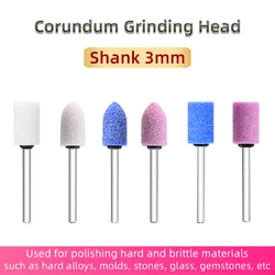 10 Pcs 3mm Shank Corundum Grinding Head Wheel Sharpening Head Portable Polishing Polisher Head Tools For Mold Jade Ceramic Glass