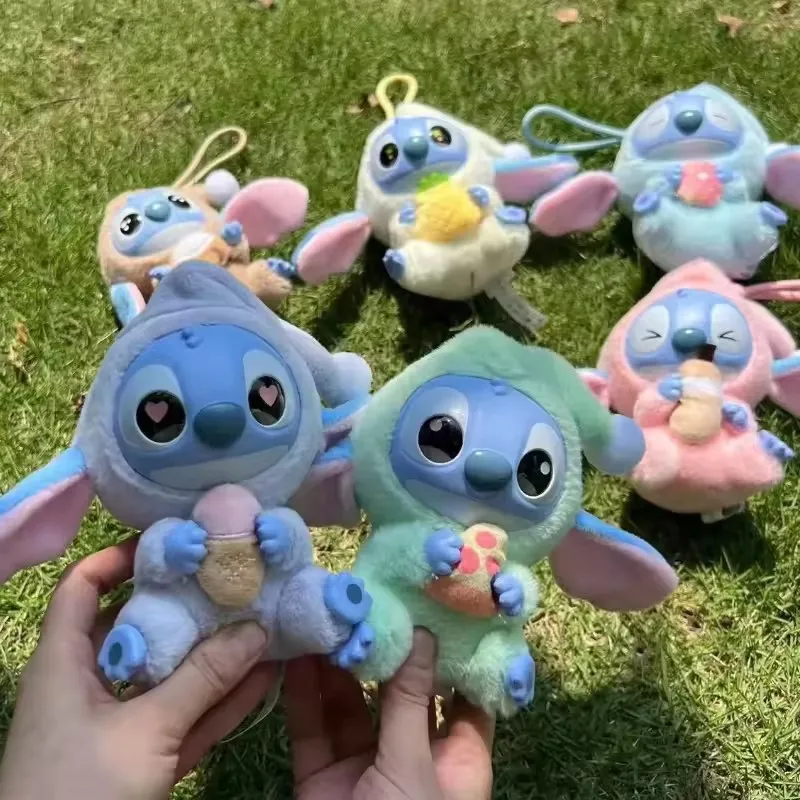 

MINISO Hot Sale Stitch Eat Some Thing Before Sleep Series Blind Pouch Vinyl Plush Toy Bag Pendant Keychain Kid Decor Ornament