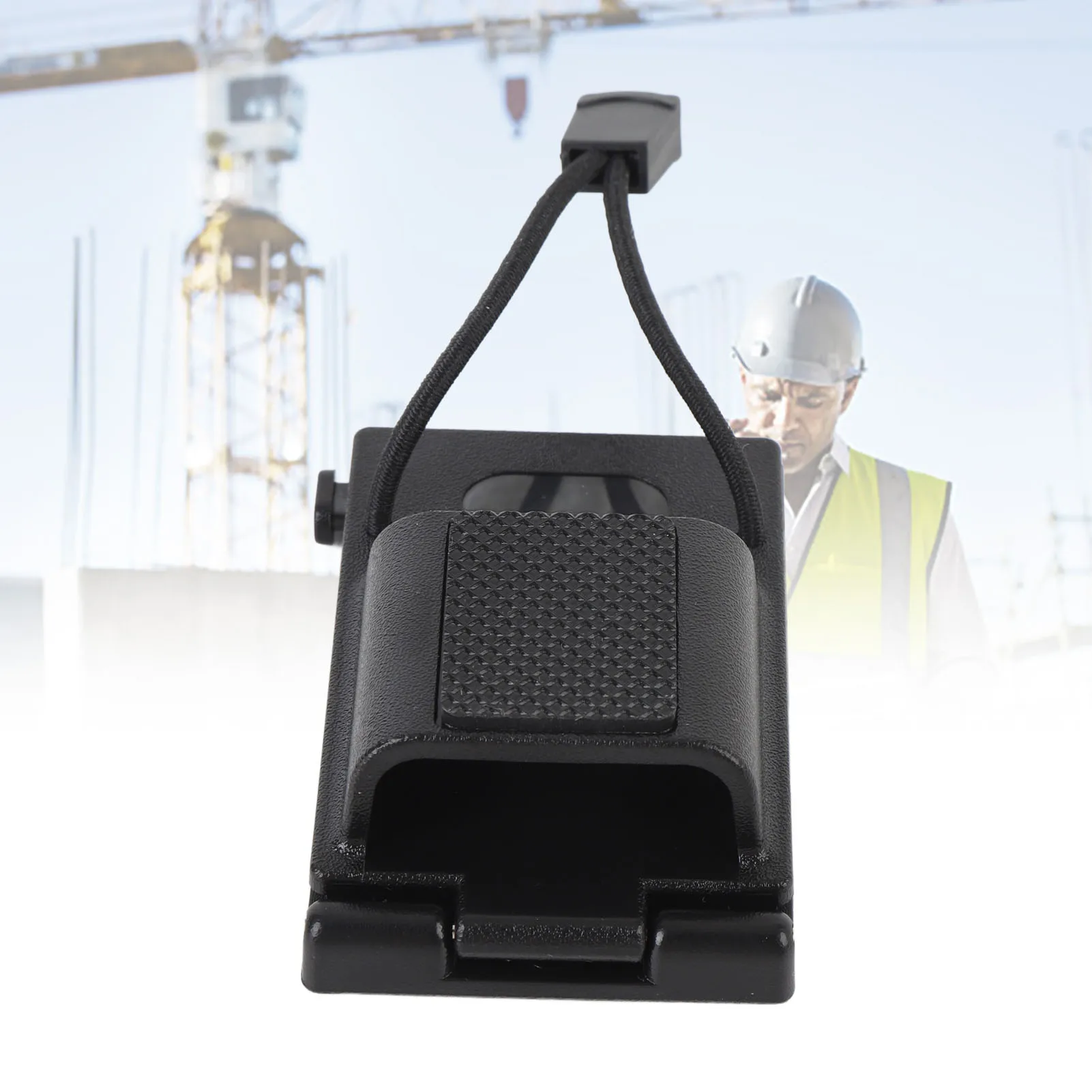 Soporte de Clip para cinturón de Radio, funda de transporte de Radio ABS, compacto, seguro, negro, antideslizante para cinturón de servicio de aplicación de la ley