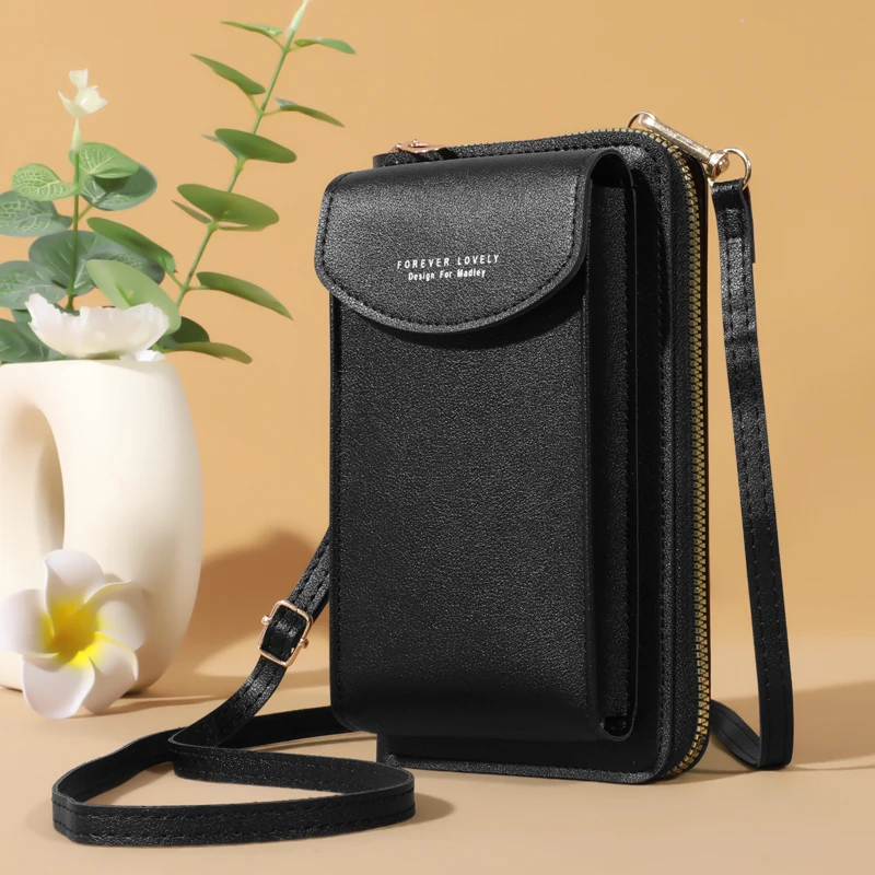 Modna jedno ramię Crossbody torba na telefon komórkowy Mini wszechstronna torba z wiele kart pozycją torba na karty etui damski