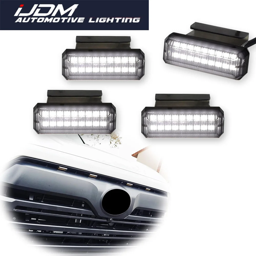 

4pcs For Toyota Tundra 2022-up Car LED Front Grille Clearance Marker Light Assembly DRL Parking Light Driving/Position Light 12V
