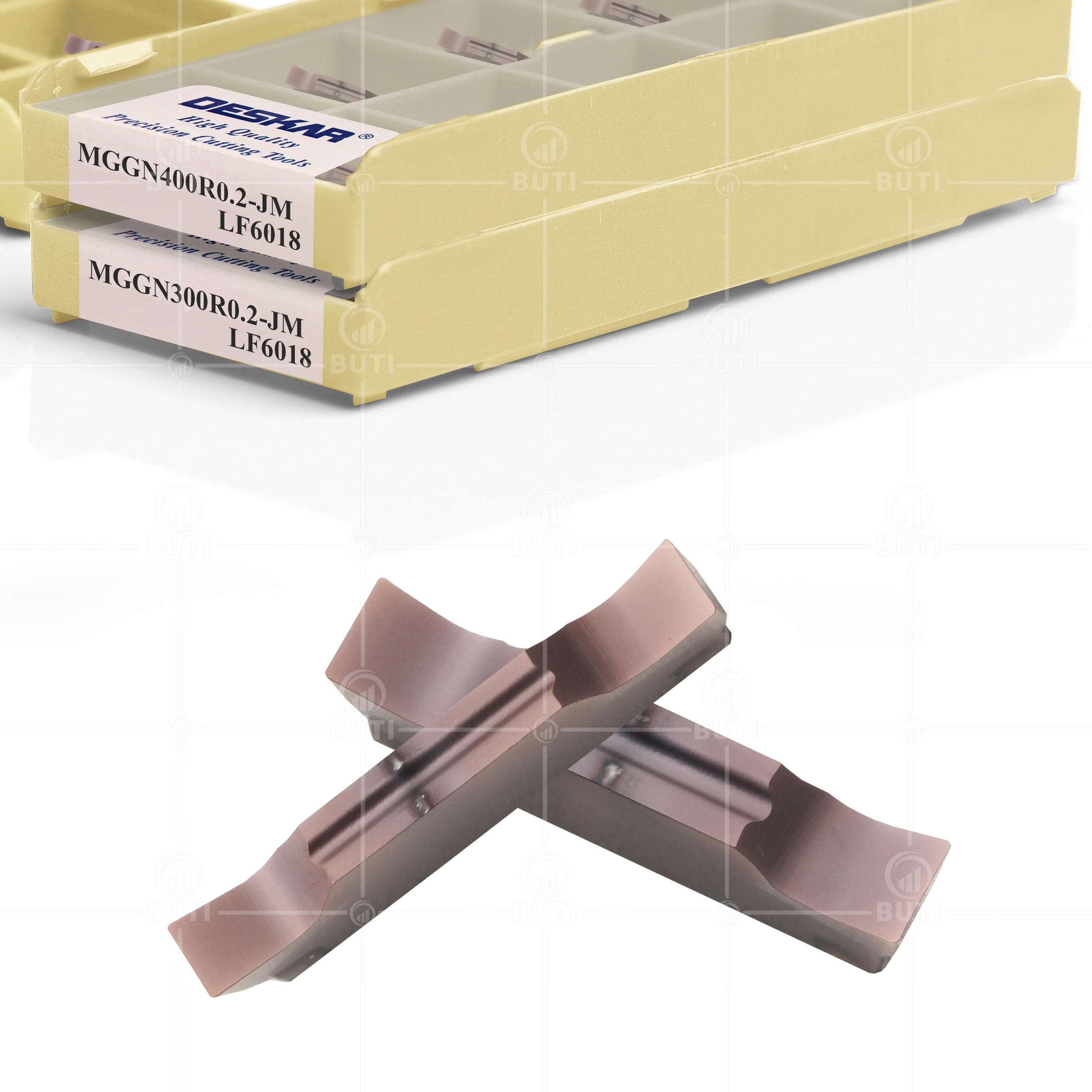 Imagem -03 - Deskar-cnc Torno Grooving Turning Tools Carbide Insere Slotting Cutter Tool 100 Original Mggn300 400r0.2-jm Lf6018