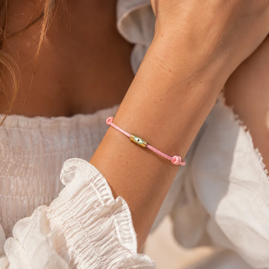 Stylish Turkey Evil Eye Bracelet Unisex Multiple Colors Available Adjustable Design Grade A 2mm Thin Cord Couple Braslet Joias