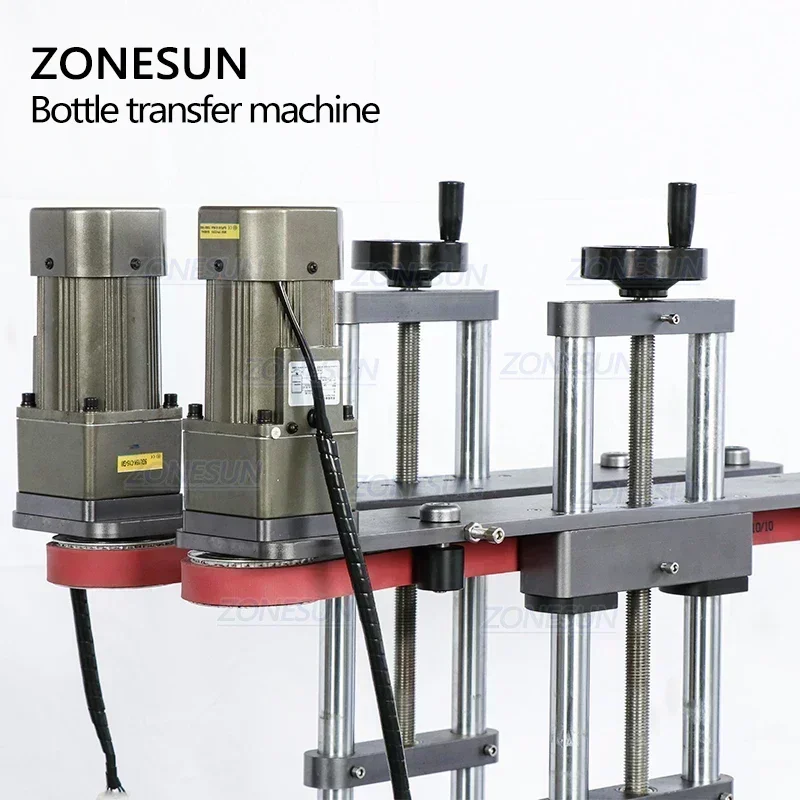 ZONESUN ZS-JP1 Cinta transportadora automática con sistema de sujeción para botellas redondas, elevador de transferencia para frascos de plástico y vidrio, para tapado, etiquetado y empaquetado.