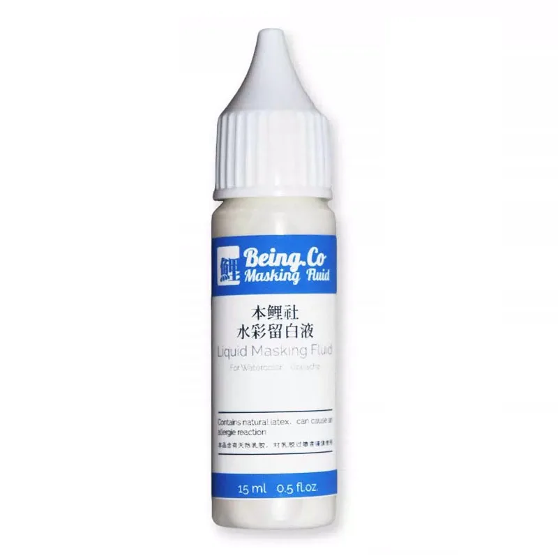 White/Blue Watercolor Masking Fluid Pen 15ml Rubber Eraser Artist Glue Covering Liquid Art Supplies