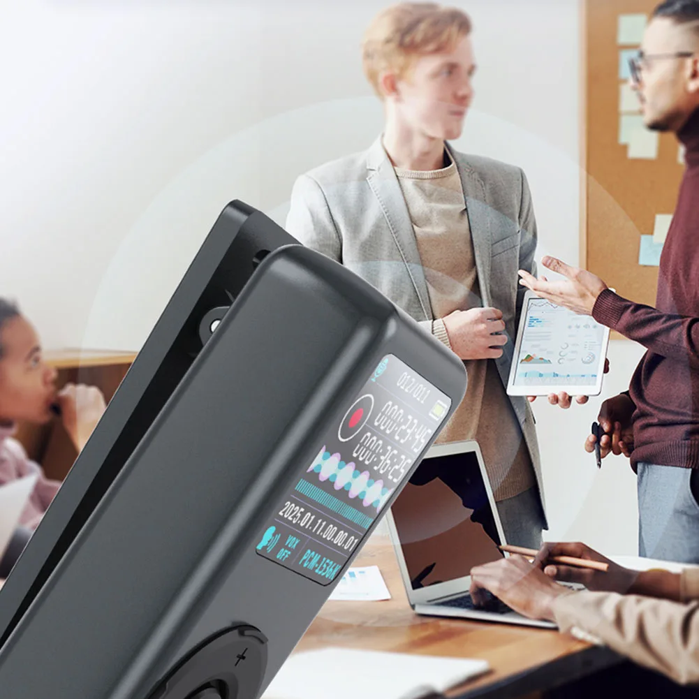 4GB-64G مسجل صوت رقمي إلغاء الضوضاء الذكية AI صوت المنشط الإملاء مسجل الصوت لاجتماع مقابلة المحاضرة