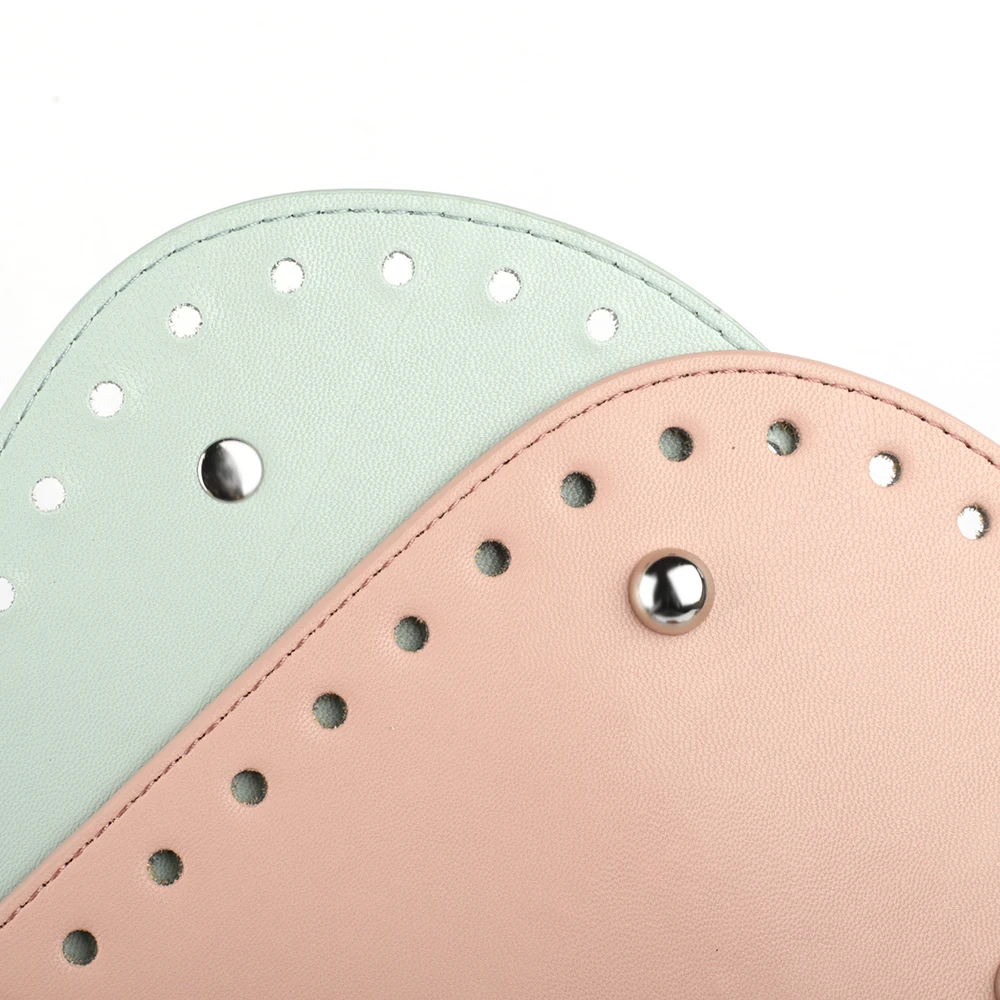1set zaino fatto a mano fai da te accessori per borse a tracolla da donna borsa in pelle con cinturino inferiore con Hardware per borsa all\'uncinetto