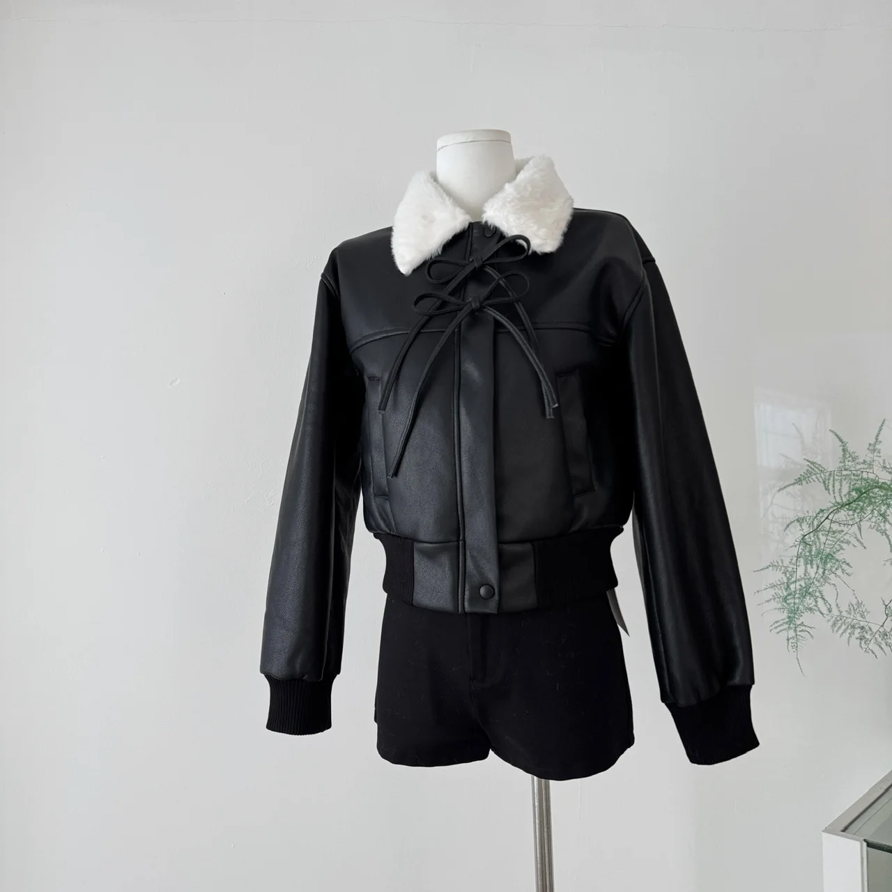 Giacca corta in lana d'agnello da donna invernale Capispalla retrò americano Cappotto in ecopelle PU Y2k Moda coreana Design anni 2000 Spessore Nuovo