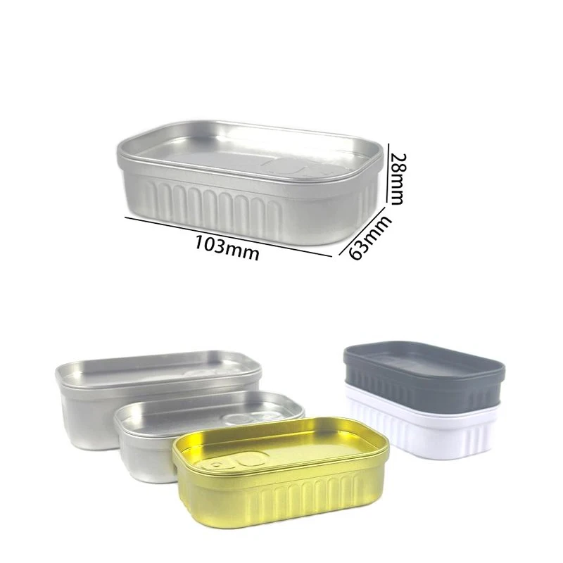 1PC Tinplate Mini Metal Box Creative Sardine Can Shaped Storage Box Portable Metal Material Jewelry Pill Cases Portable Tin Box