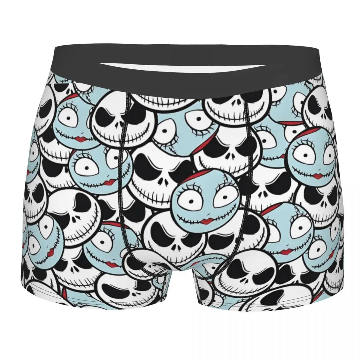 

Мужское нижнее белье на заказ в стиле «Кошмар перед Рождеством», трусы-боксеры с изображением Джека Скеллингтона на Хэллоуин, дышащие трусы-брифы