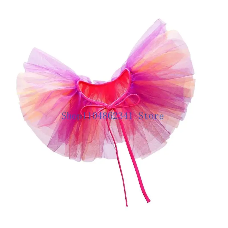 5ASD FASDABILE VICTORIAN SCARICA VICTORIO MESH ROFF RUFF MULticolor Fucile Fuce Collar per il girocollo clown Halloween