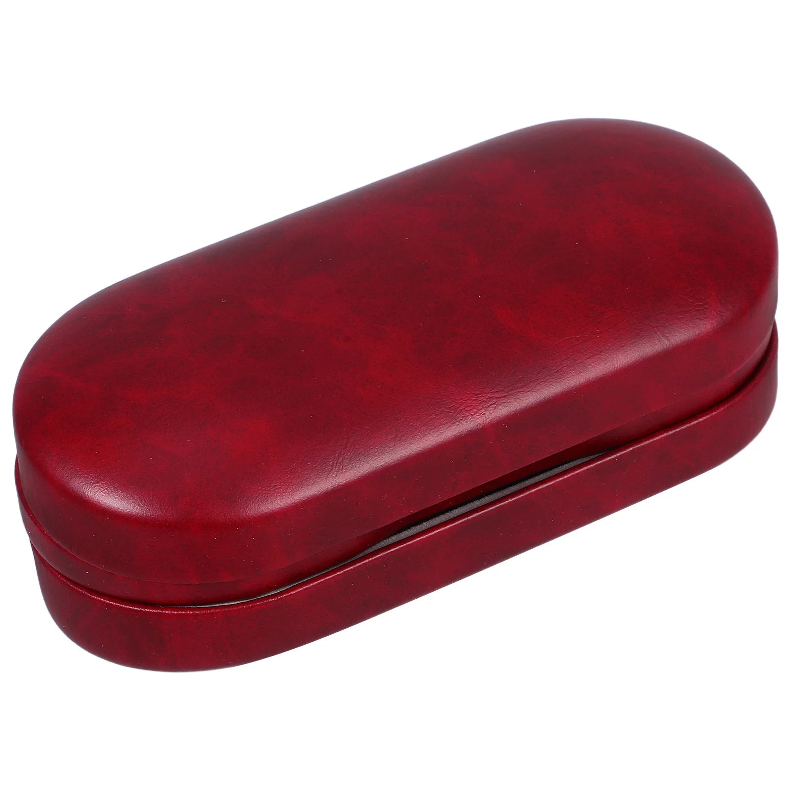 

Double Layer Eyeglass Case Pu Flocking Fabric Durable Hardshell Glasses Storage Box Compact Travel Eyewear Organizer For