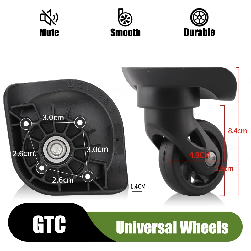 

Запасные части для чемодана ShengYuan C13, универсальные колеса, ремонт, аксессуары для багажа, немые, гладкие, прочные